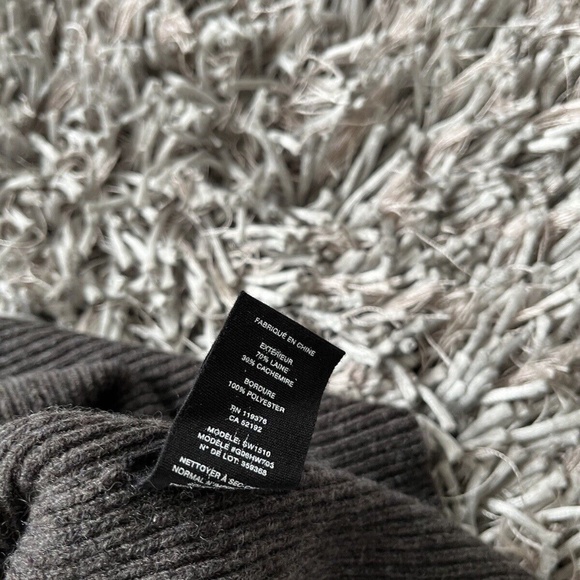Helmut Lang Sweater Tie-Detailed Ribbed Wool / Cashmere Sz Small❤️ - Picture 10 of 10